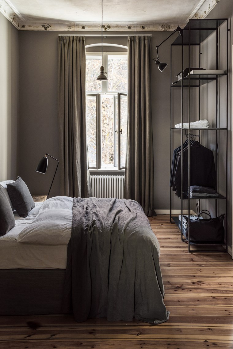 decoracion dormitorios moderno estilo masculino estrecho ideas