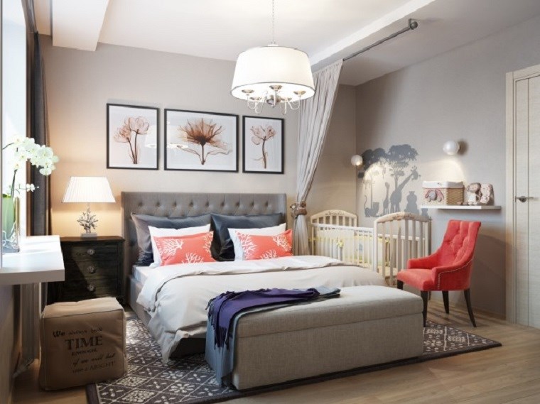 decoracion dormitorio moderno silla colorida ideas