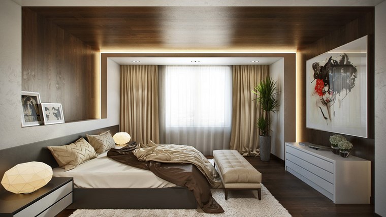 decoracion dormitorio modernos armario blanco cuadro ideas