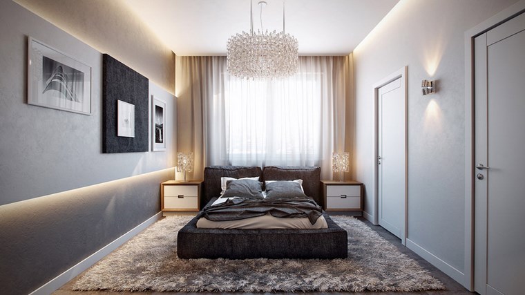decoracion dormitorio modernos cama gris comoda ideas