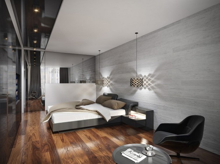 decoracion dormitorio modernos suelo madera ideas