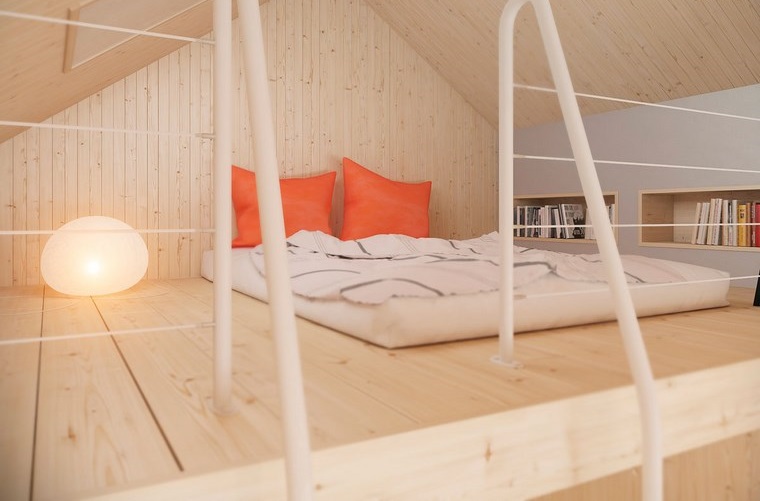 decoracion dormitorio modernos suelo techo madera ntural ideas