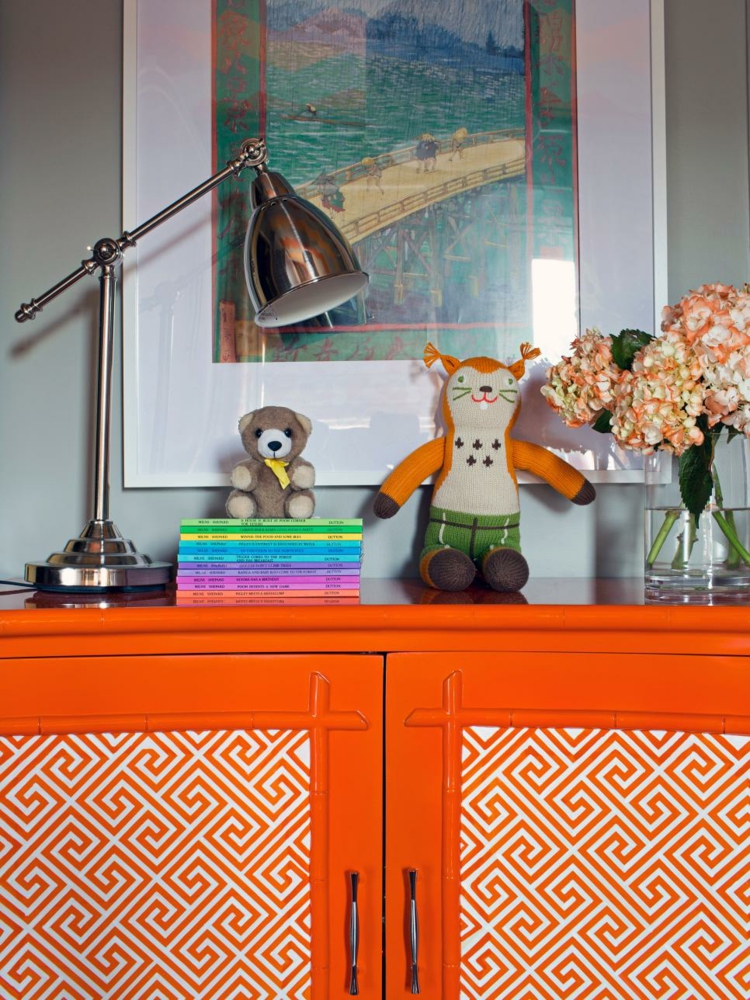 decorado naranja detalles flores pequeña