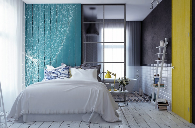 decorar con arte habitacion detalles suelos cortinas