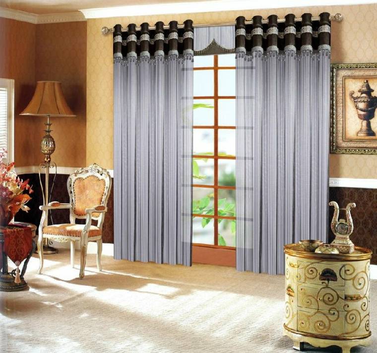 diseño cortinas estilo lujoso