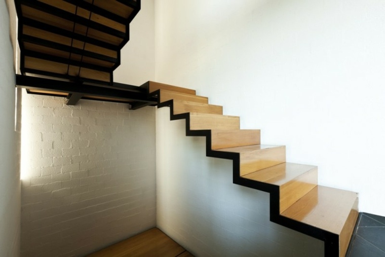 diseño escaleras madera estilo moderno