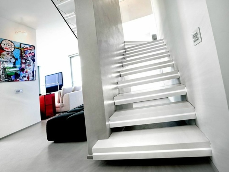 diseño escaleras modernas luces integradas