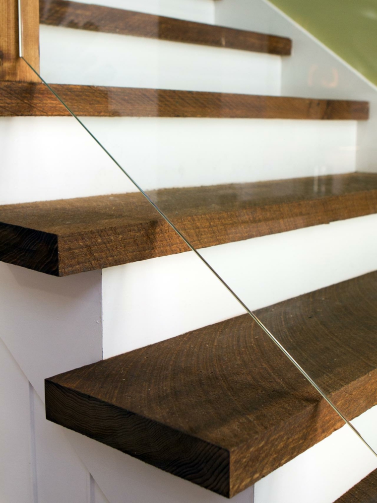 diseño escaleras bloques madera natural