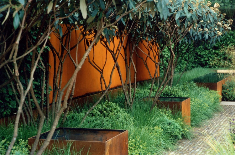 vallas jardineras exterior Corten