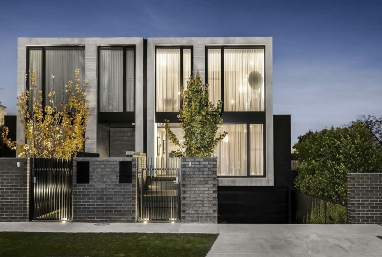 fachadas modernas ventanas grandes francesas