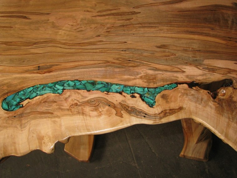 franjas madera llenas piedra turquesa
