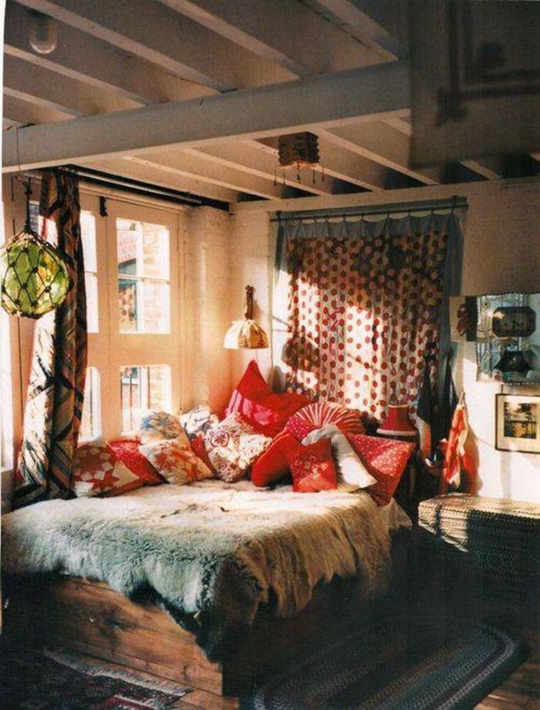habitacion rustica estilo bohemio
