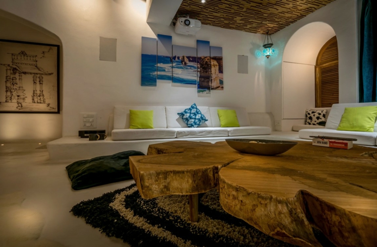 decoracion interiores salones mesa madera moderno