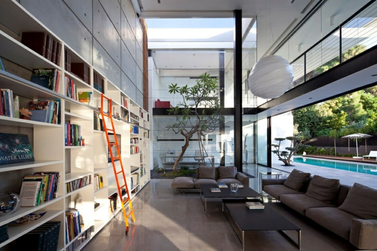 interiores diseño moderno pared cemento