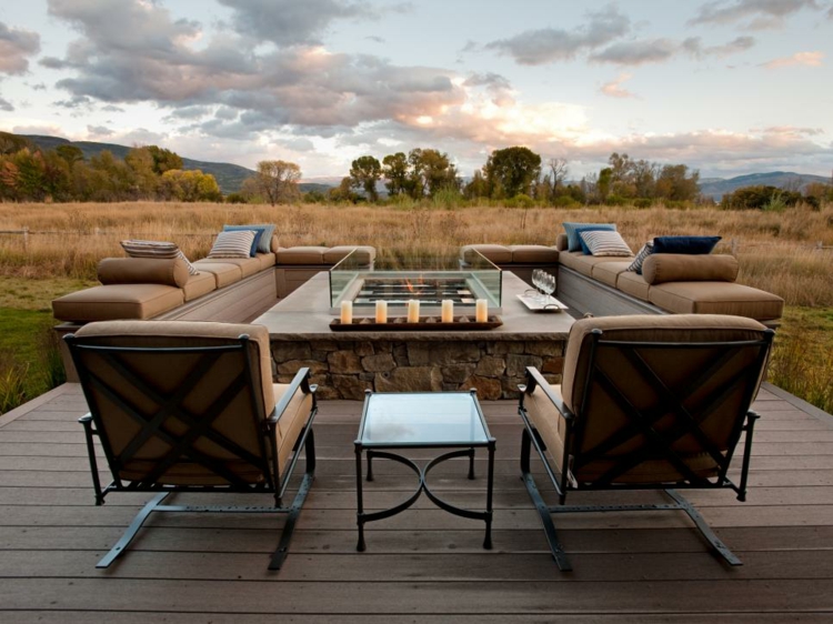 sillones fuego jardines fuego decorado salientes detalles casas velas