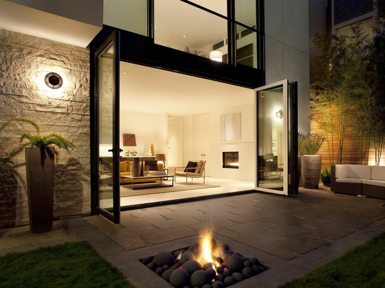 jardines fuego ideas jardines fuego decorado salientes detalles cesped