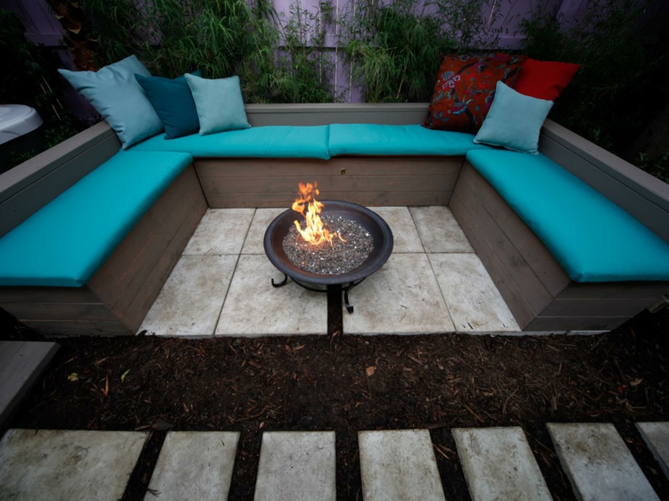muebles funcionales jardines fuego decorado salientes ingredientes rojos
