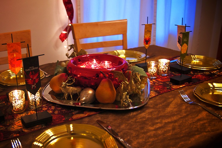 mesa decorada centros velas