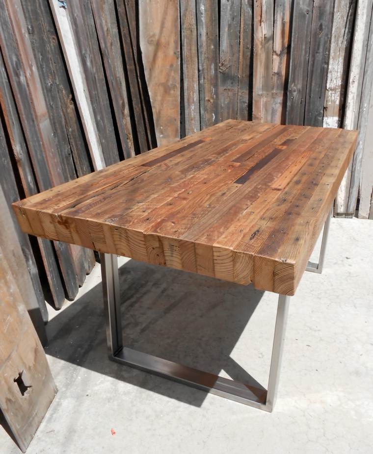 mesa diseño moderno superficie madera