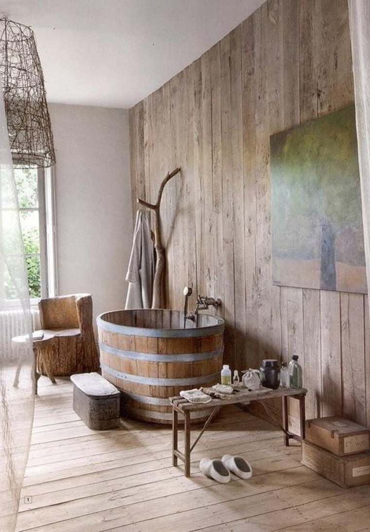 muebles baño estilo rústico madera