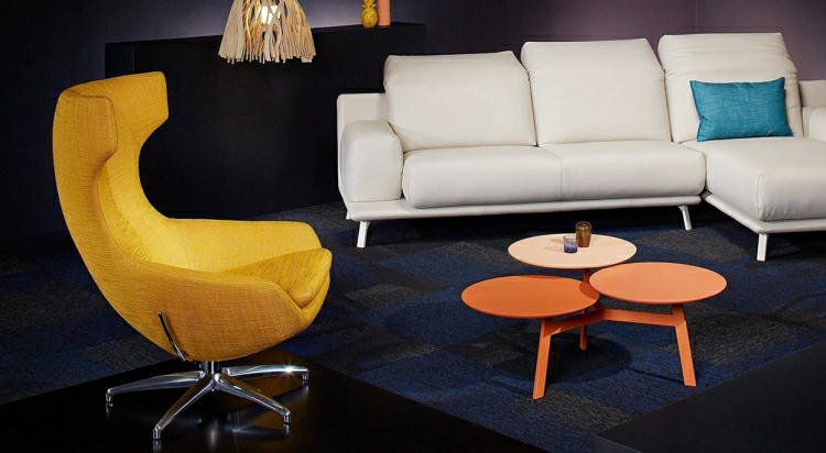 muebles salon ideas tendencias negro casas amarillo