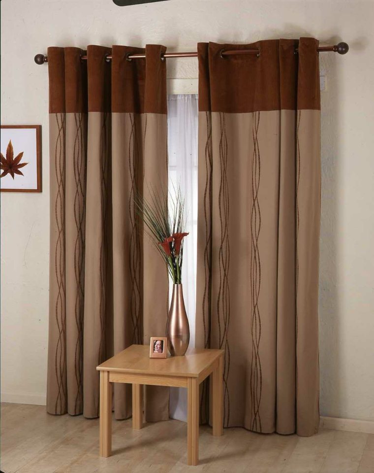original diseño cortinas marrones