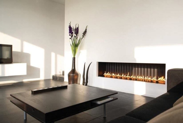 original diseño chimenea pared moderna