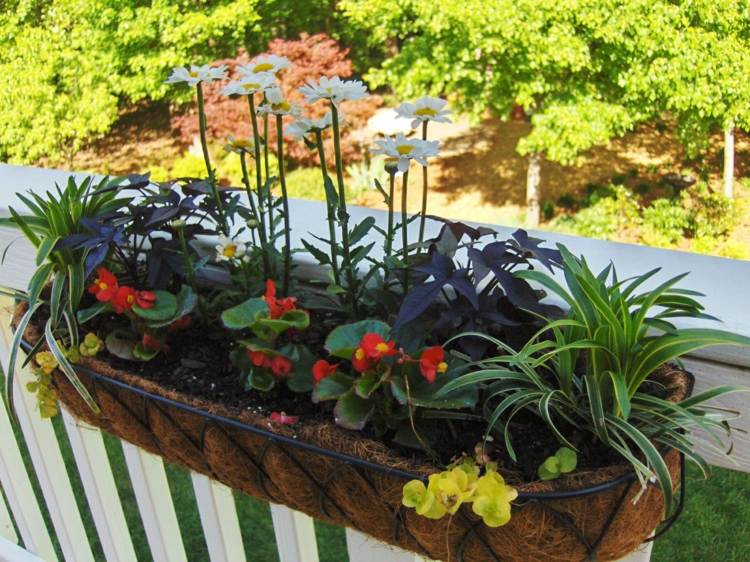 original diseño jardinera flores terraza