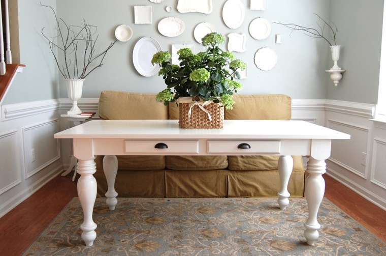 original diseño mesa blanca vintage