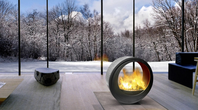 Salones con chimenea moderna - 50 interiores cálidos