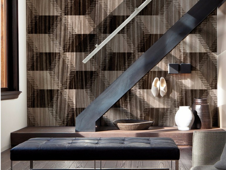 papel salon pared precioso marron ideas