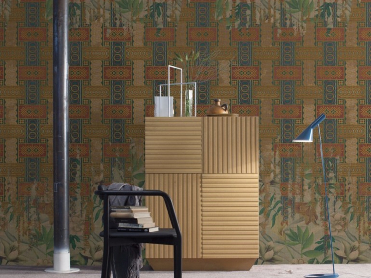papel salon pared precioso muebles ideas