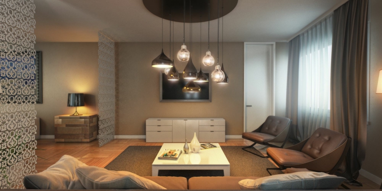 paredes salon televisor acento disenos simples ideas