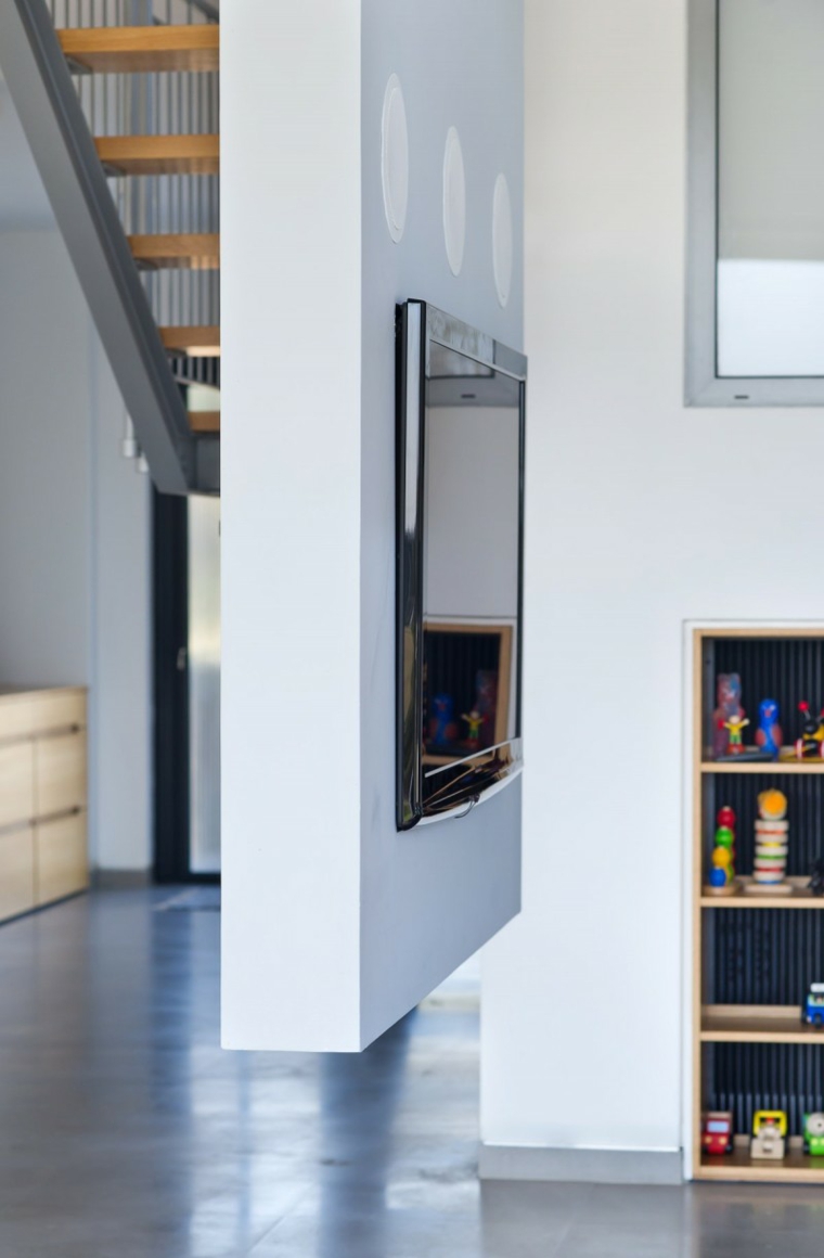 pared salon televisor opciones Sharon Neuman Architects ideas