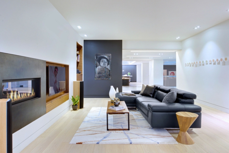 salon-decoracion-moderna-chimenea-pared