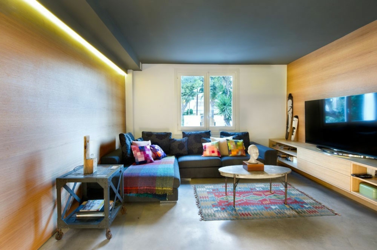 salones decoracion moderna iluminacion LED ideas