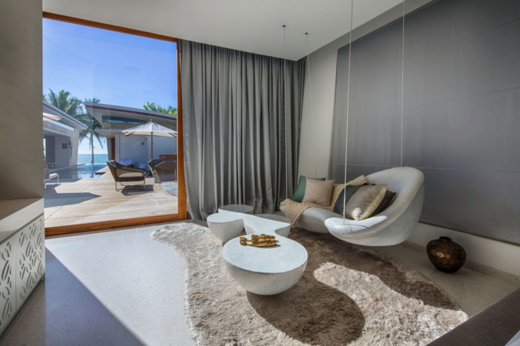 salones decoracion moderna sofa colgando techo ideas