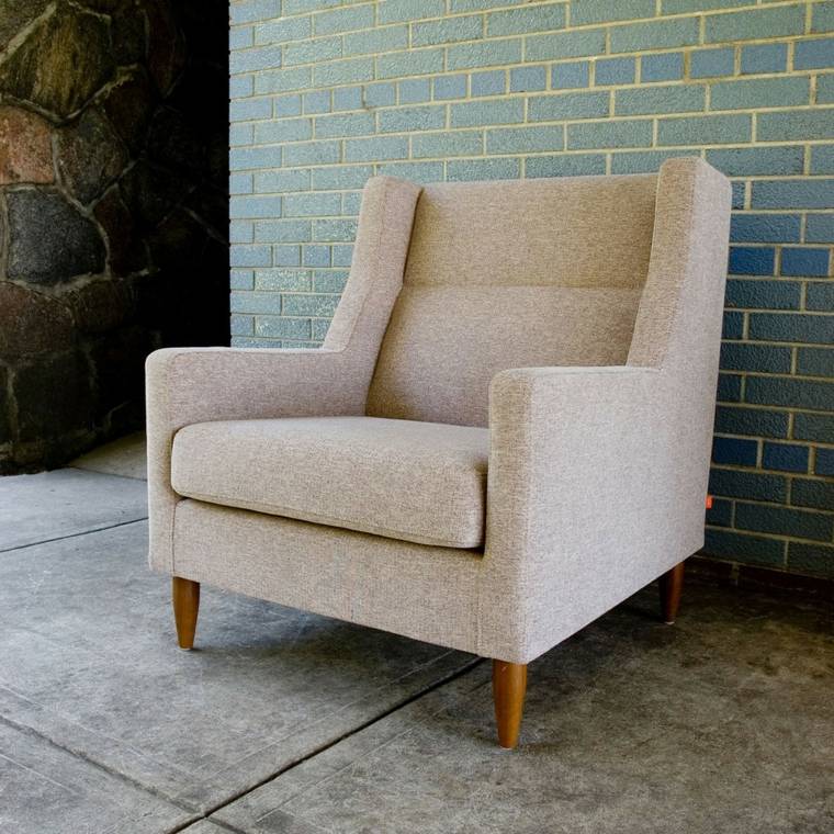 sillón beige original diseño moderno
