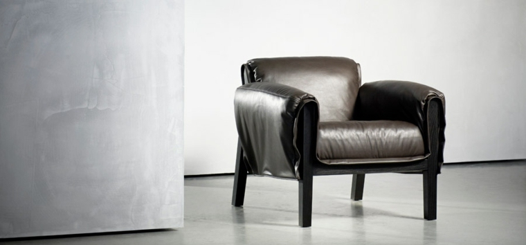 sillón piel diseño moderno