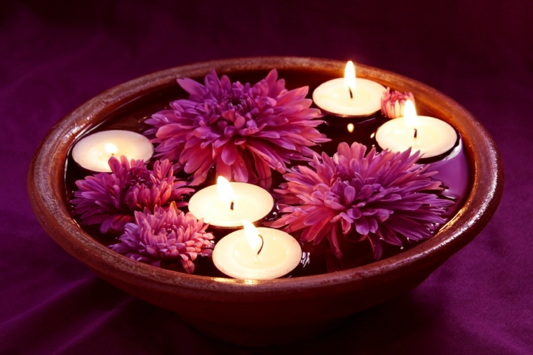 Velas flotantes para decorar - treinta y ocho ideas