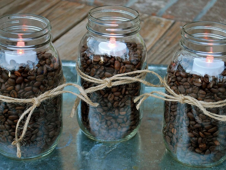 velas flotantes botes granos cafe