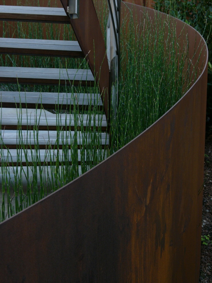 acero corten ideas salidas caracol escalones