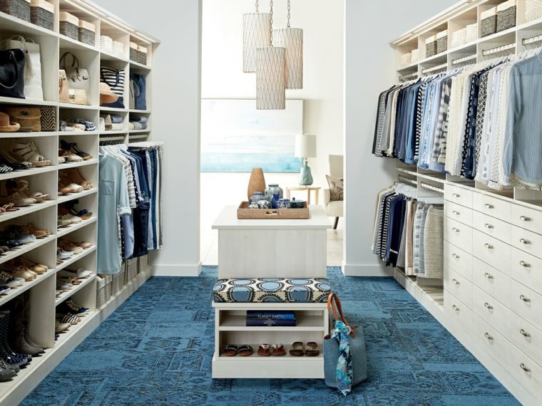 armario sin puertas alfombra azul preciosa ideas