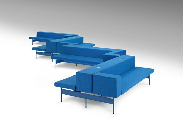 modelo geometrico azul creativo figuras salones estilos geometrico