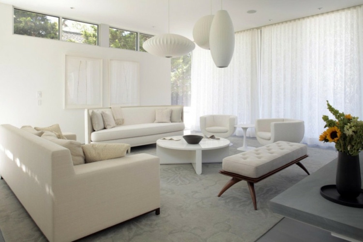 bonitos muebles diseño blancos salón