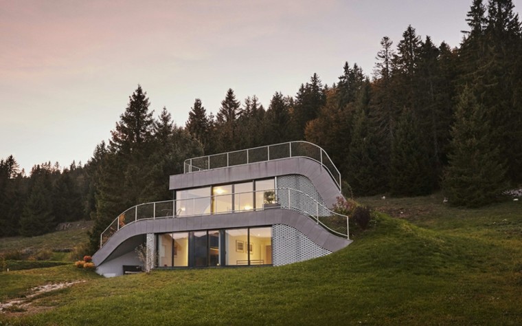 casa moderna diseño terraza verde