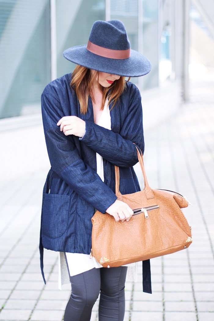 chaqueta larga muy bonito chaquetas vaqueras preciosas largas bolsa marron ideas