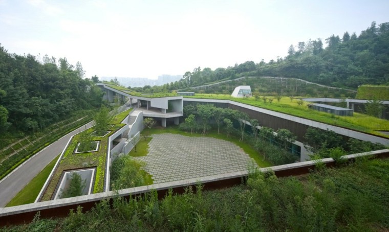 china casa verde cubierta vegetal