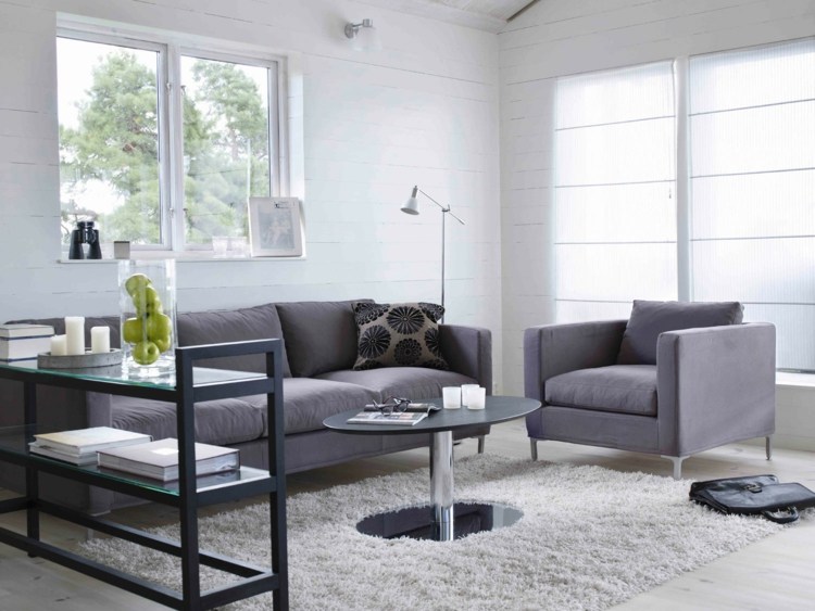conjunto sofás color gris acero