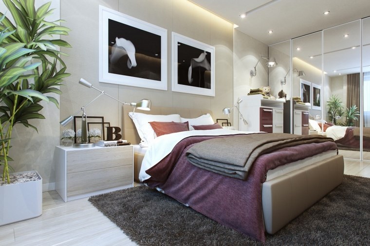 cuadros pared dormitorio moderno luminoso ideas